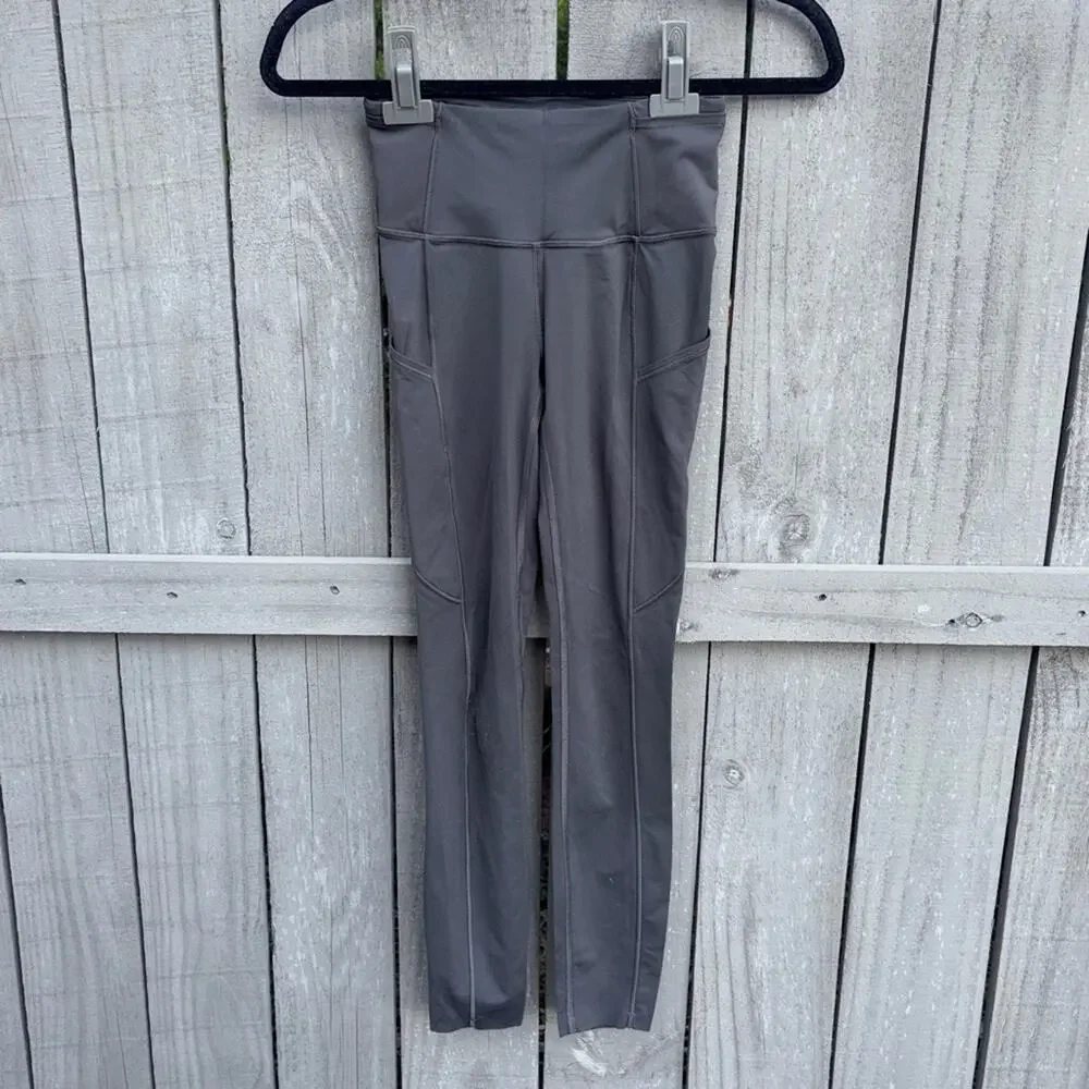 Lululemon size 2 EUC High-Waist Performance Leggings in Gray